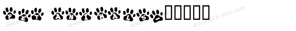 Pet Animals字体转换